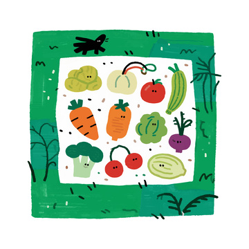 蔬菜儿童插画