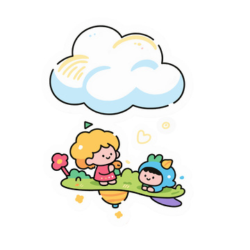 两个在玩耍的小孩