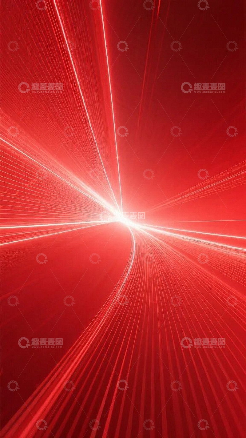 高清大图下载【趣麦麦图】红色背景光线科技底图1