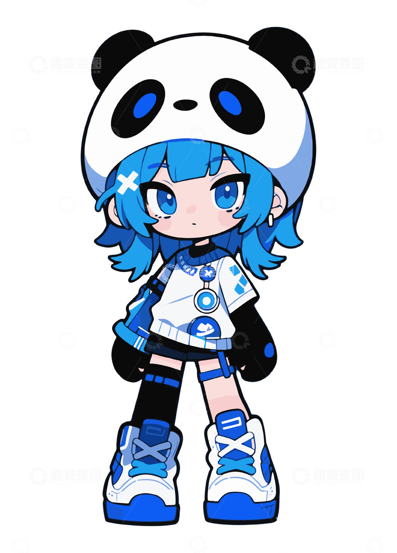 源文件下载【趣麦麦图】-二次元可爱女孩