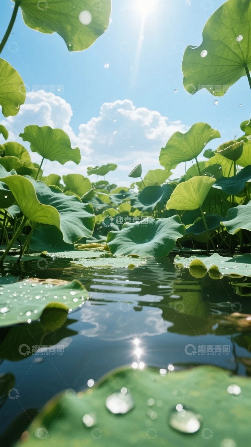 高清大图下载【趣麦麦图】夏天里的荷花塘2