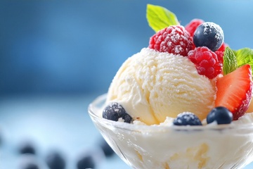 蓝莓草莓冰激凌