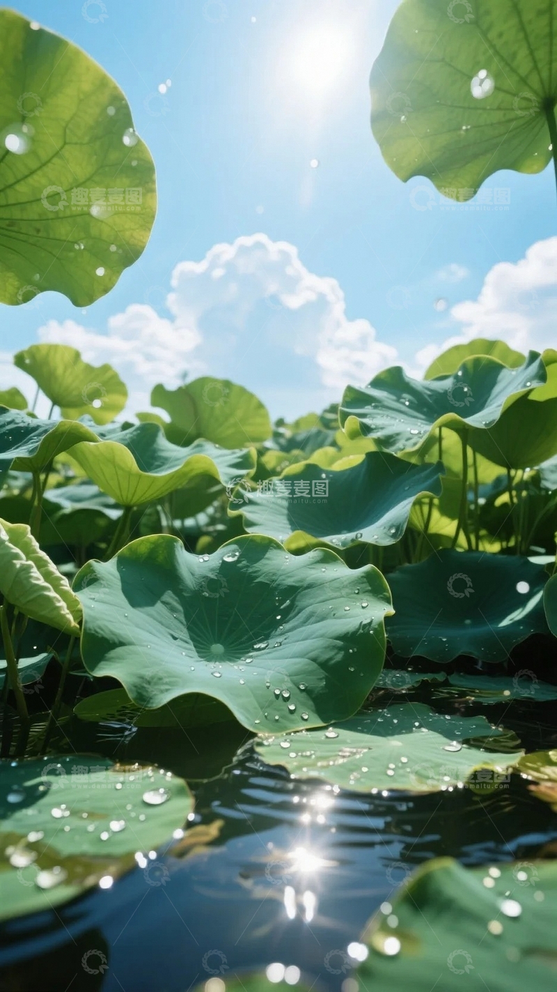 高清大图下载【趣麦麦图】夏天里的荷花塘1