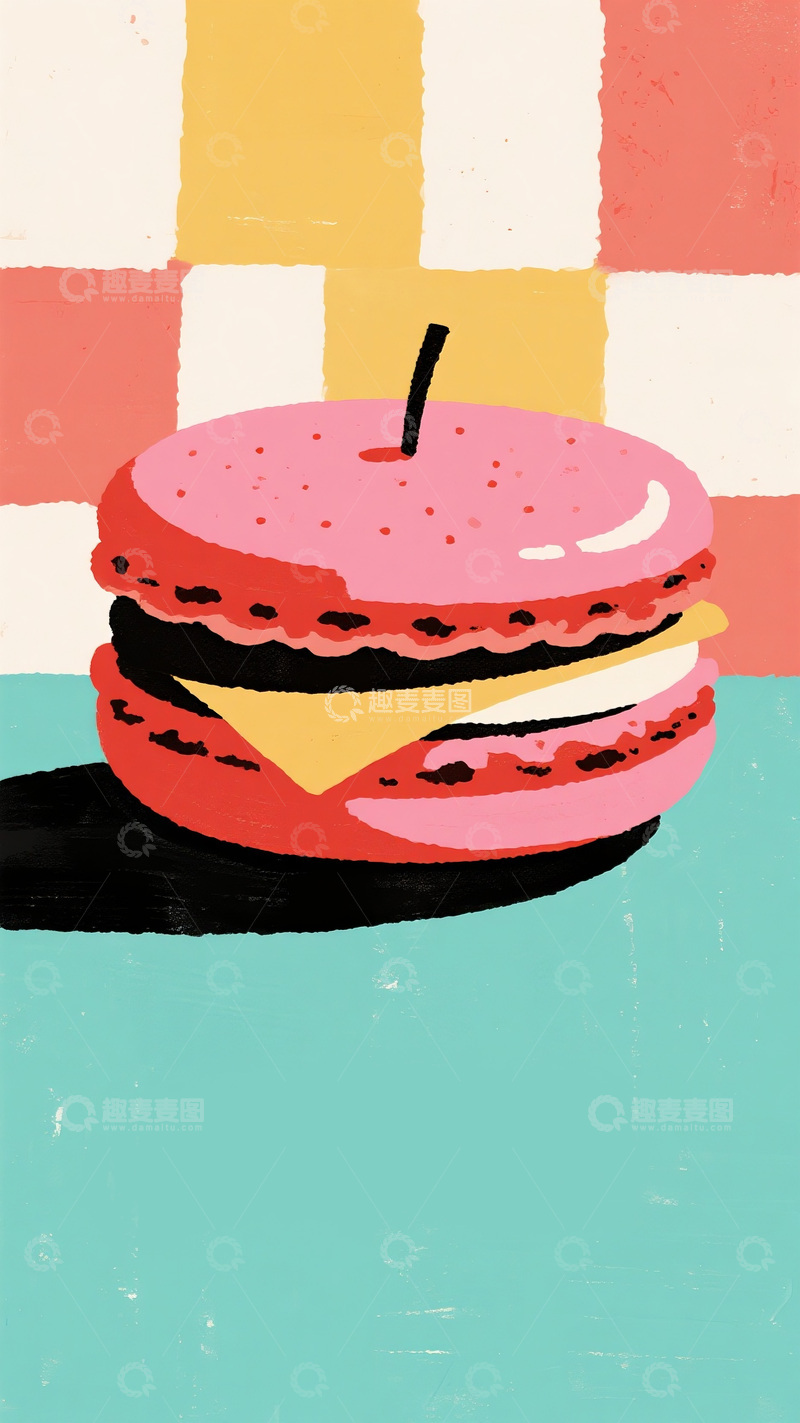 高清大图下载【趣麦麦图】创意造型马卡龙