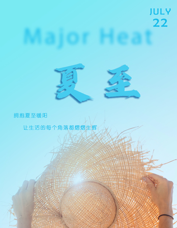 夏至节气素材海报