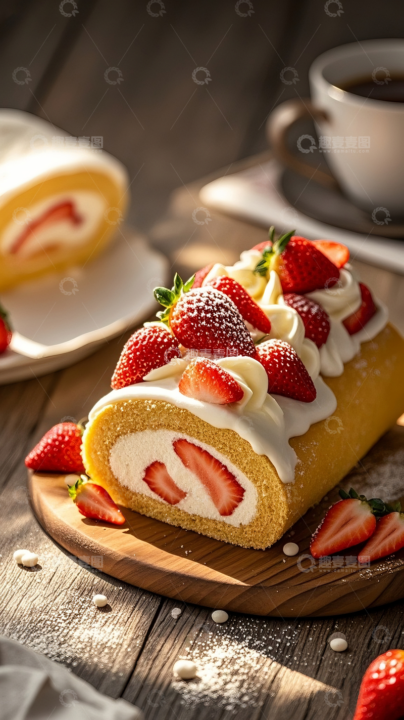 源文件下载【趣麦麦图】草莓瑞士卷4