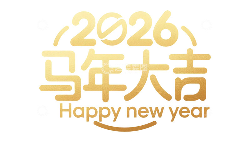 高清大图下载【趣麦麦图】马年大吉新年祝福语1
