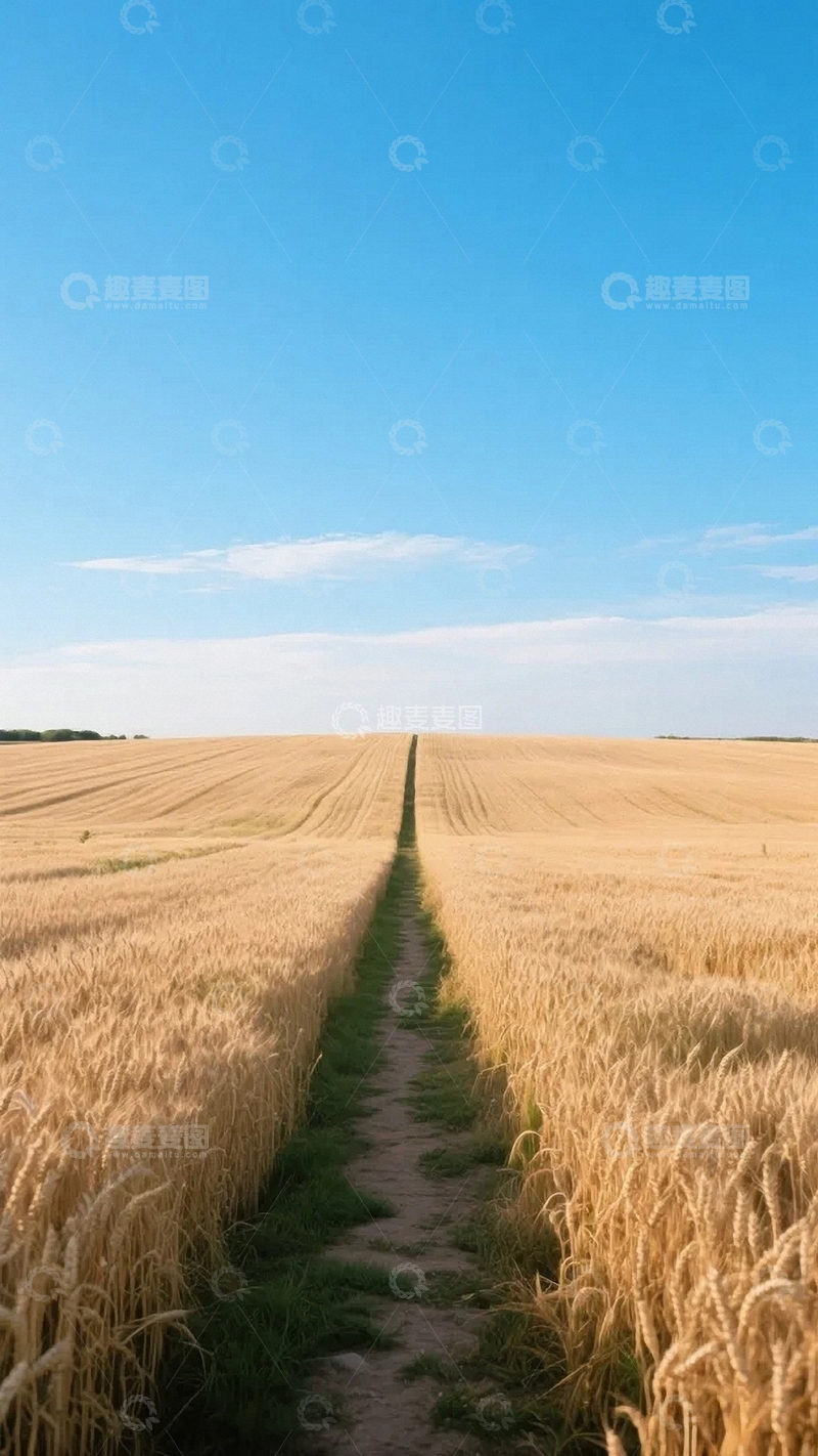 高清大图下载【趣麦麦图】成熟的金色麦田1