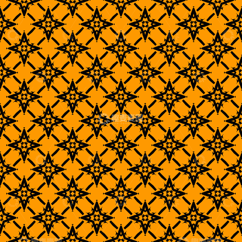 源文件下载【趣麦麦图】复古几何花纹无缝图案42