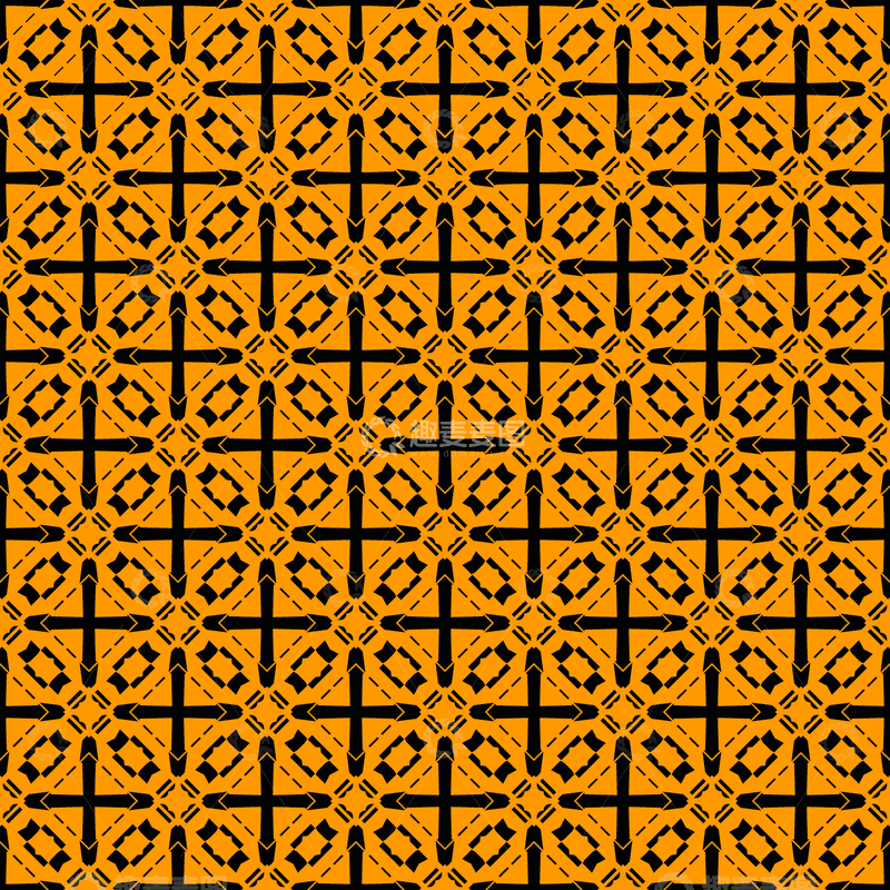 源文件下载【趣麦麦图】复古几何花纹无缝图案29