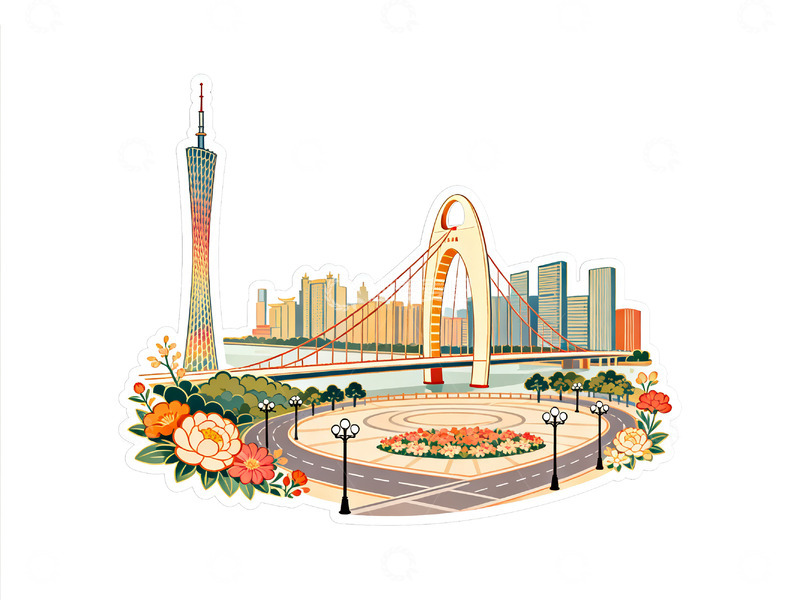 高清大图下载【趣麦麦图】城市建筑插画11