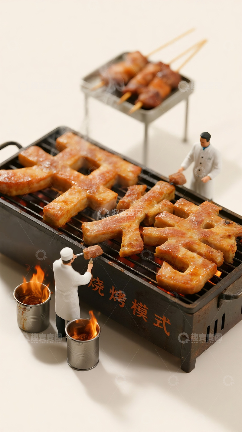 高清大图下载【趣麦麦图】创意烧烤的趣味小世界