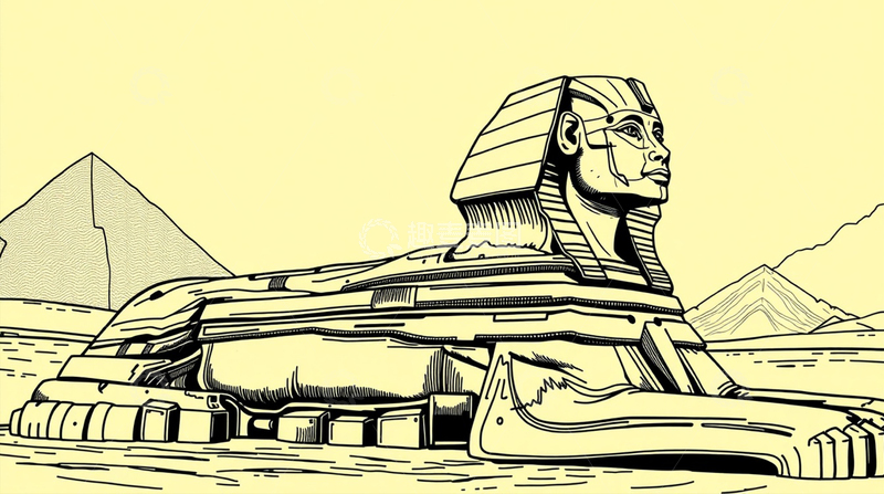 源文件下载【趣麦麦图】狮身人面像4