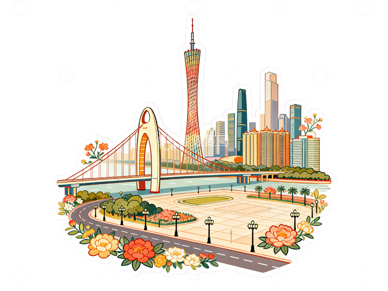 高清大图下载【趣麦麦图】-城市建筑插画10