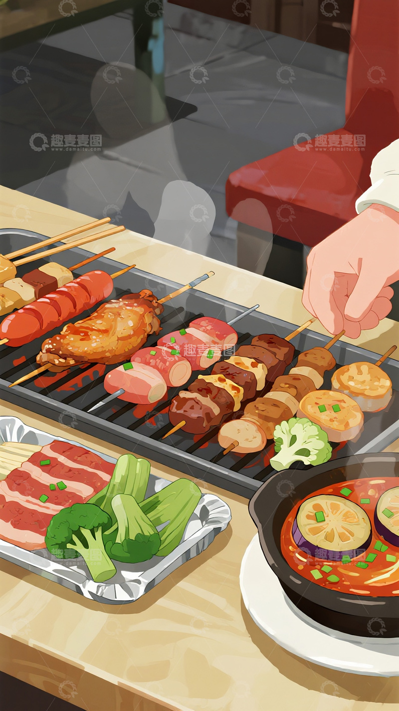 高清大图下载【趣麦麦图】滋滋冒香的烧烤美食合集