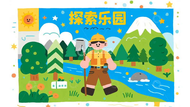高清大图下载【趣麦麦图】探索乐园的户外冒险场景