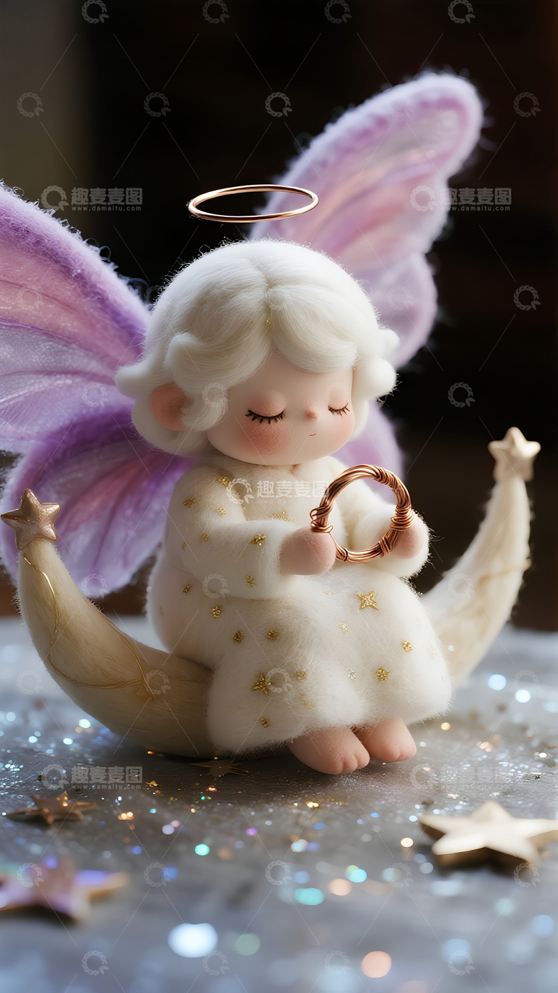 高清大图下载【趣麦麦图】穿黑裙红鞋的可爱女孩