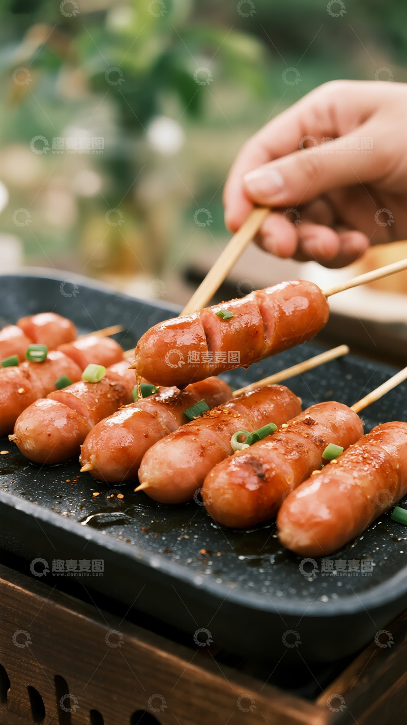 高清大图下载【趣麦麦图】厨房中诱人的烧烤场景