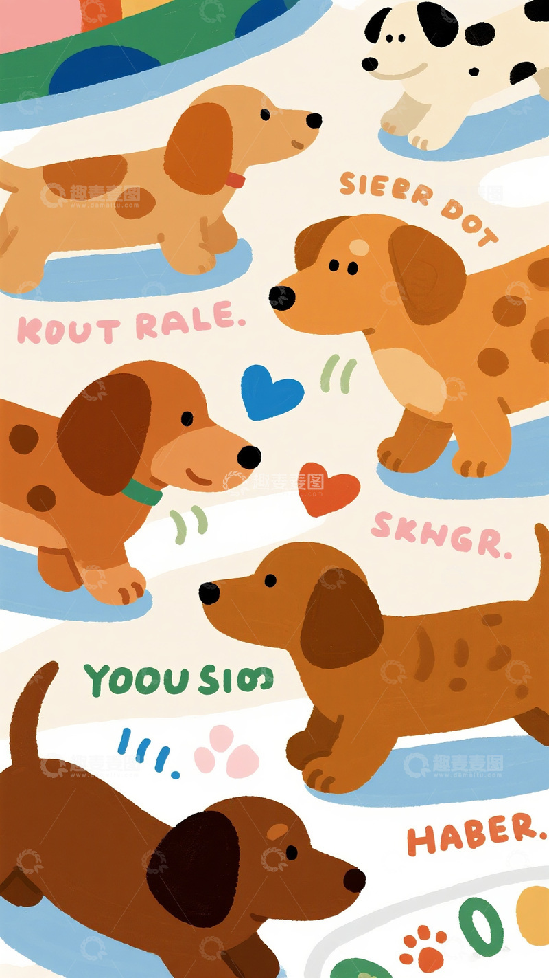 高清大图下载【趣麦麦图】多样狗狗的趣味展示