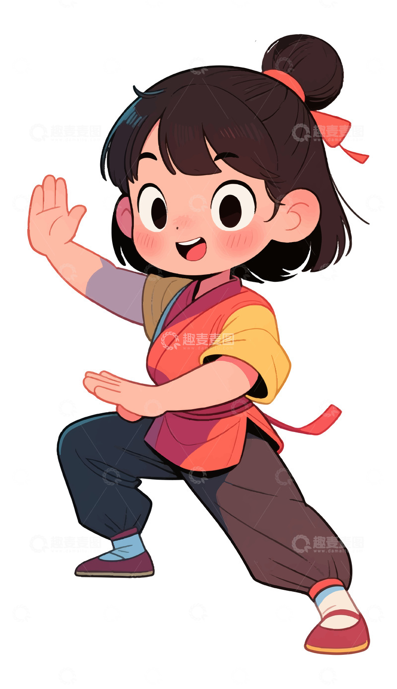 学习武术的女孩