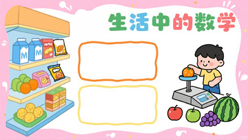 生活中的数学主题手抄报