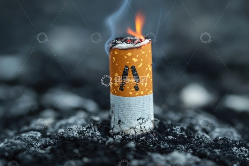 高清大图下载【趣麦麦图】燃烧的一只香烟