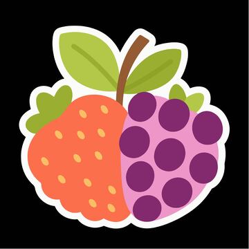 活泼多彩水果插画