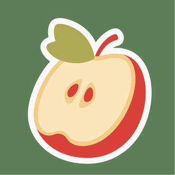 清新红色苹果插画