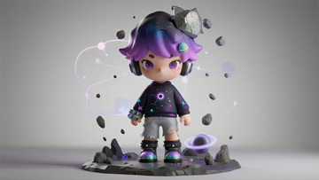 宇宙主题潮玩形象设计图