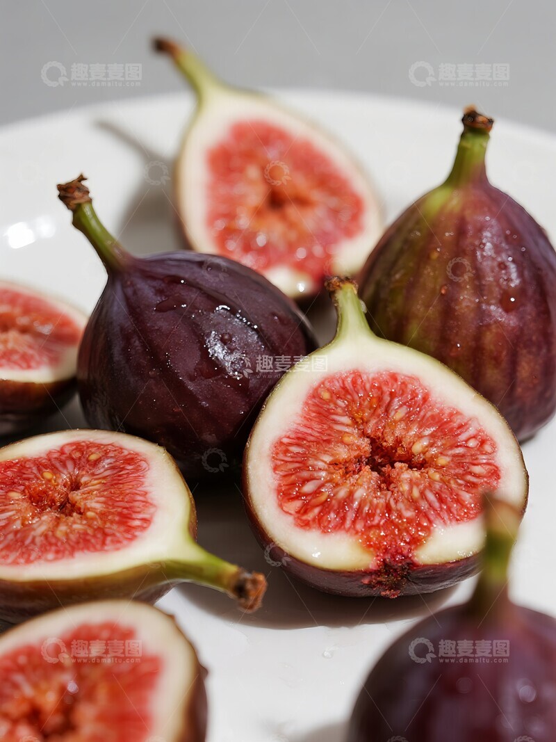 高清大图下载【趣麦麦图】新鲜无花果切面展示