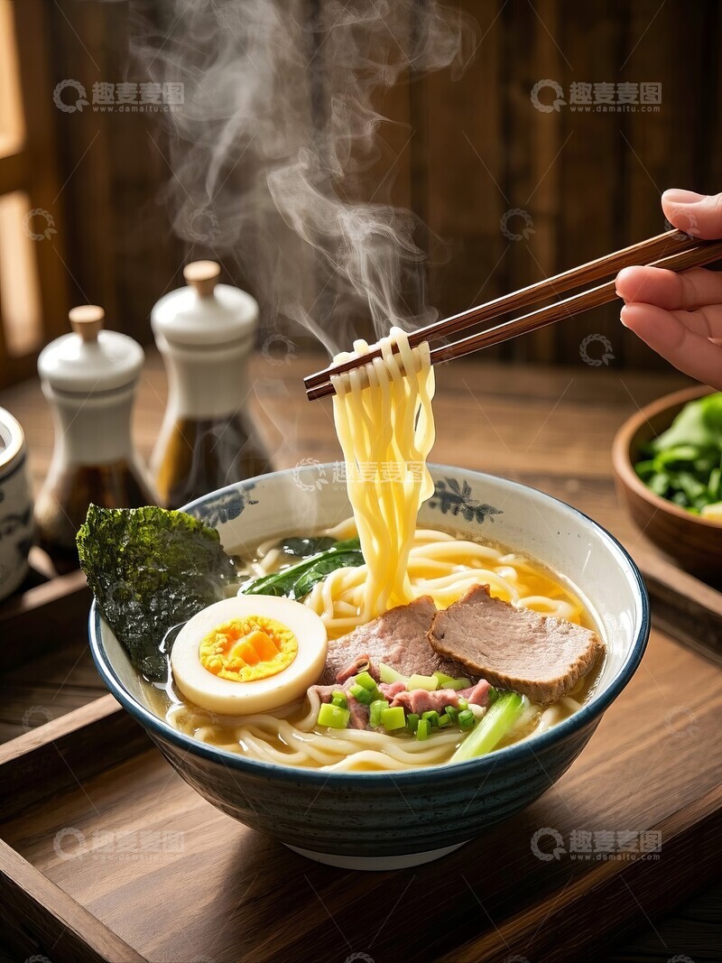 高清大图下载【趣麦麦图】一碗美味的日式拉面