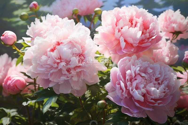 高清大图下载【趣麦麦图】千层牡丹花植物