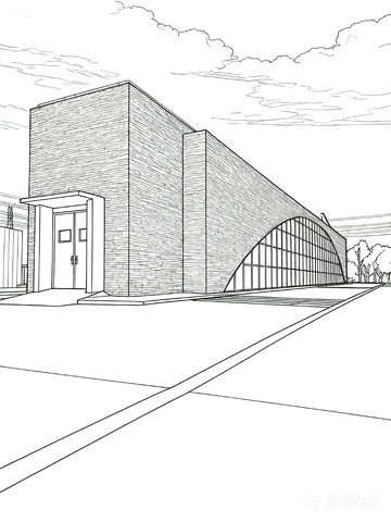 武汉梧桐雨公园地标插画