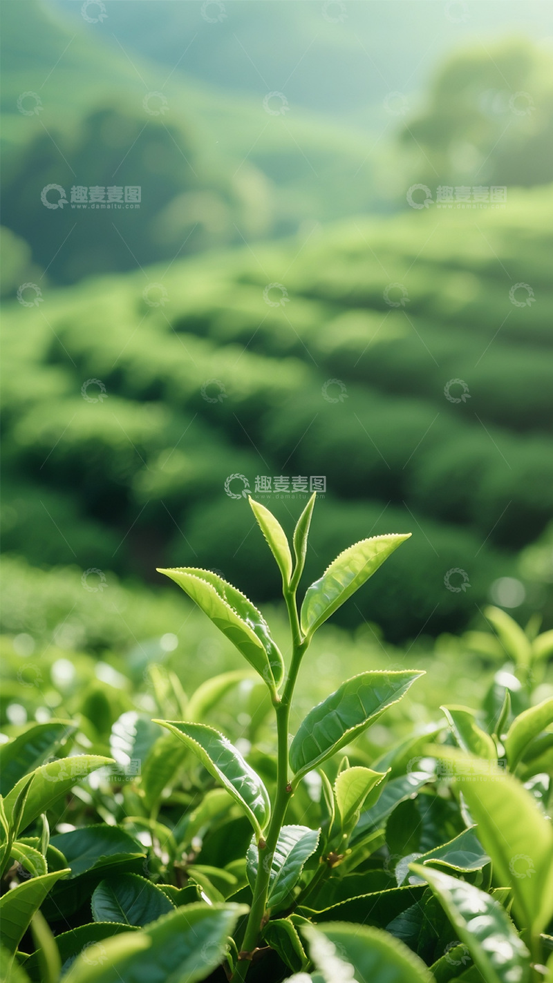 高清大图下载【趣麦麦图】绿色茶园风景2