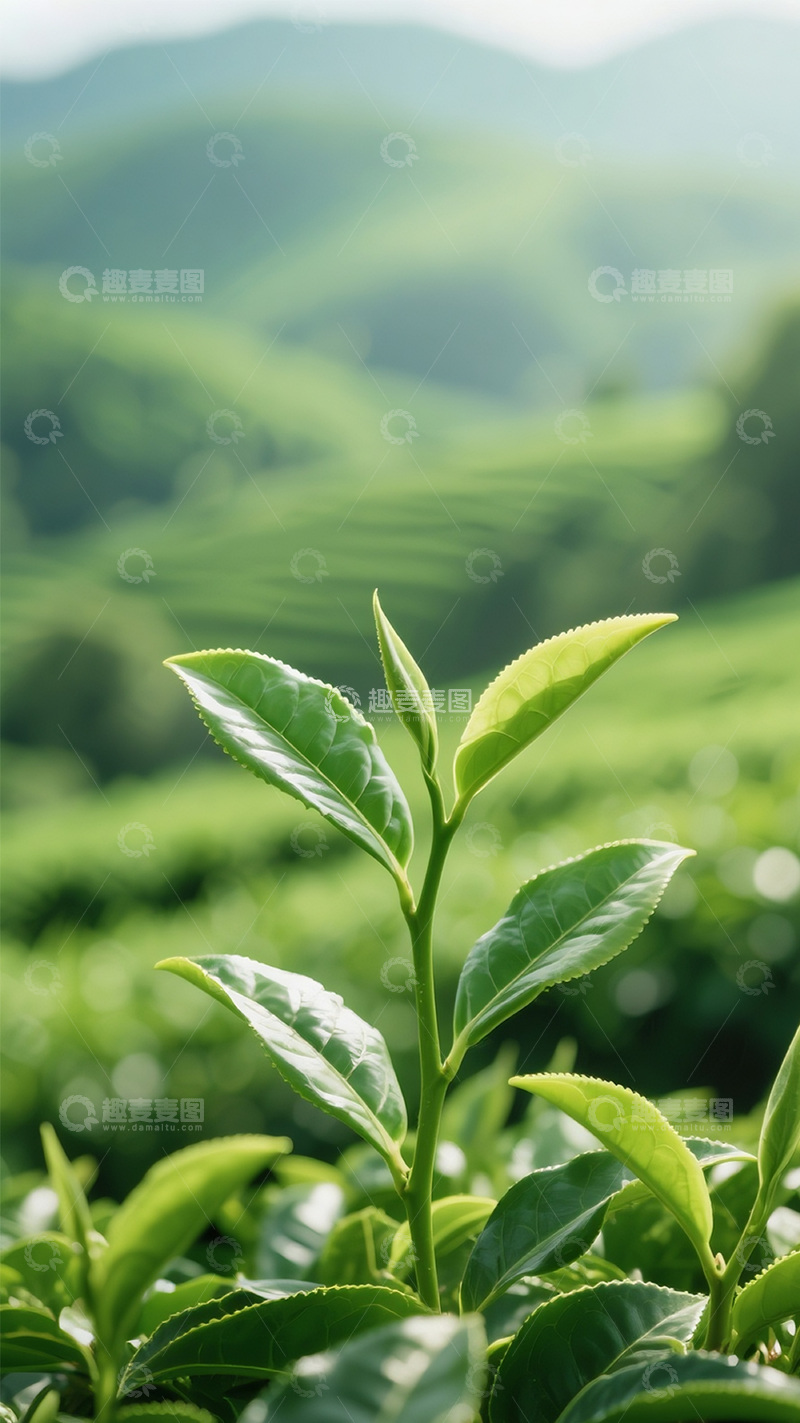 高清大图下载【趣麦麦图】绿色茶园风景1