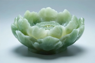 玉石雕刻的莲花