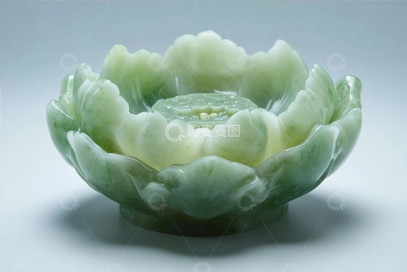高清大图下载【趣麦麦图】玉石雕刻的莲花