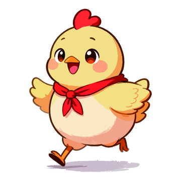一只快乐的小鸡