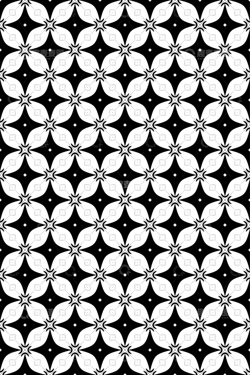 源文件下载【趣麦麦图】几何无缝花型
