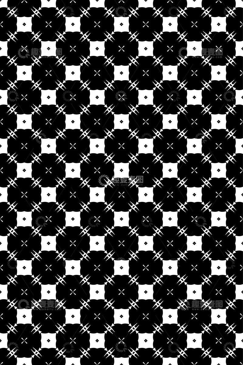 源文件下载【趣麦麦图】几何花型图案设计