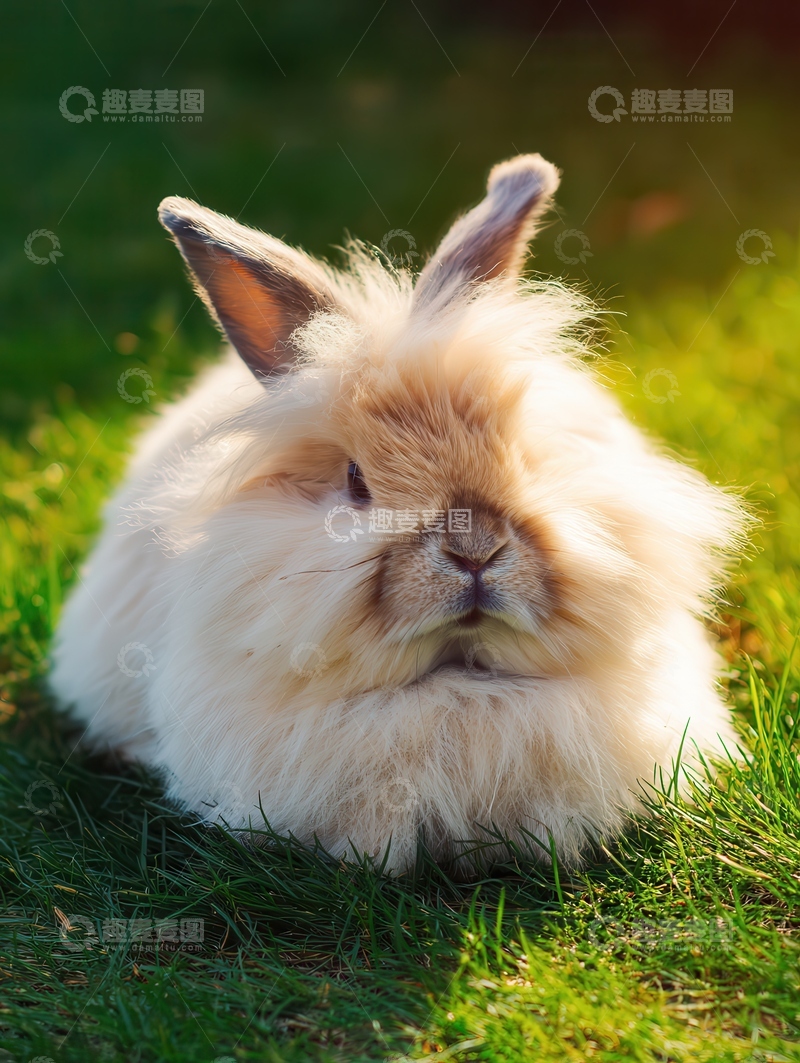 高清大图下载【趣麦麦图】狮子兔  可爱  温顺 