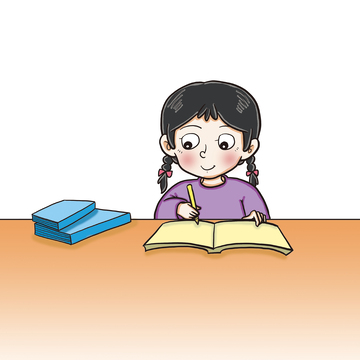 小学生做作业