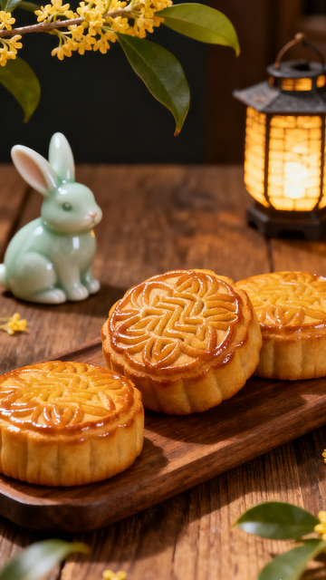 中秋节月饼兔子海报