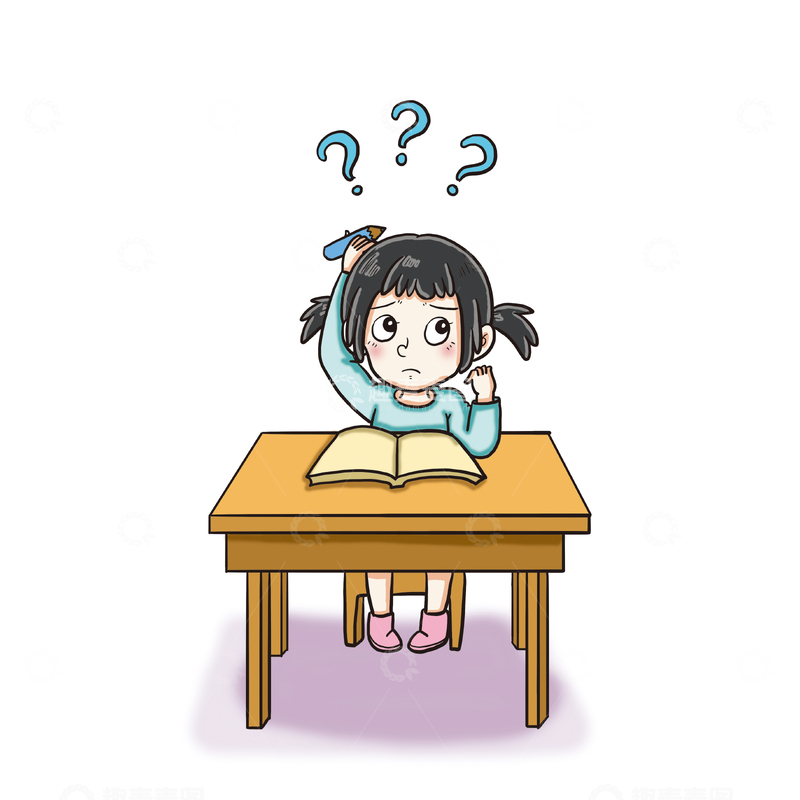 源文件下载【趣麦麦图】-小学生上课有疑问
