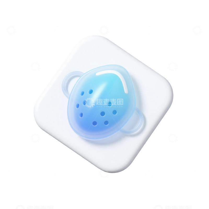 高清大图下载【趣麦麦图】智能空气净化器图标现代科技感渲染