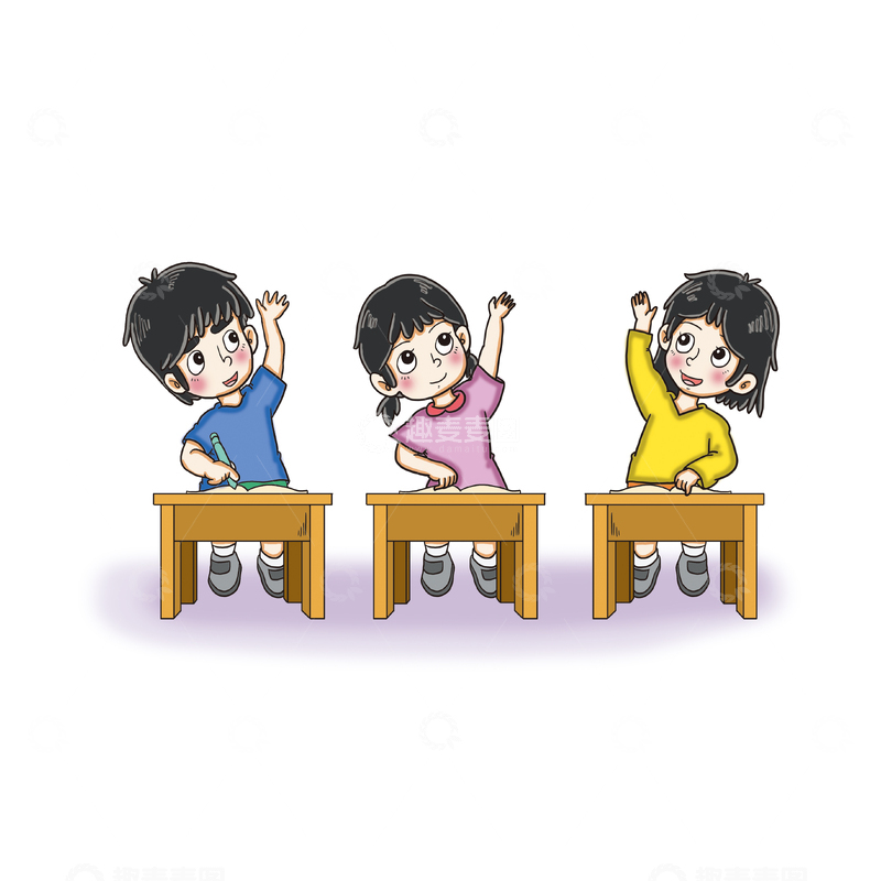 源文件下载【趣麦麦图】-小学生上课不遵守秩序