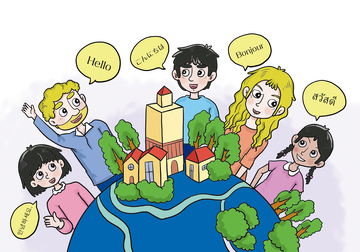 中国小学生和国外小学生愉快相处