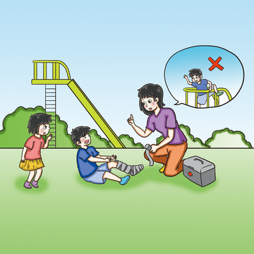 小学生身体不小心受伤