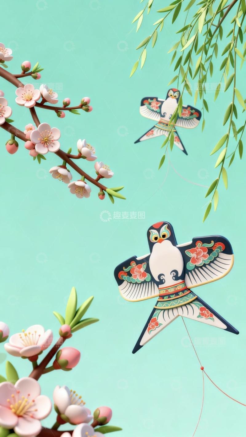 高清大图下载【趣麦麦图】国潮国风立体山水3