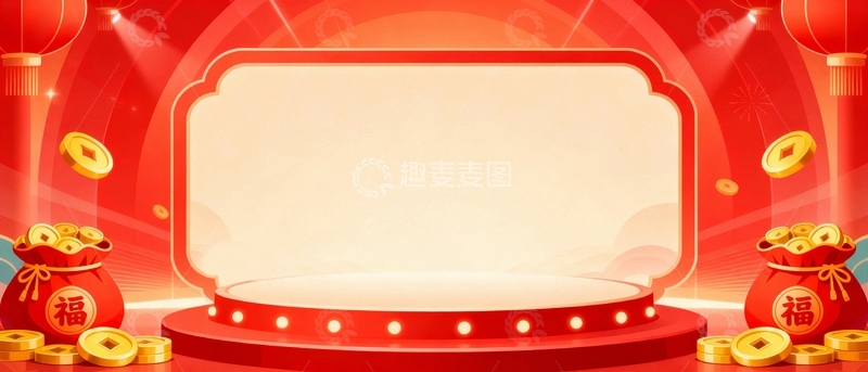 高清大图下载【趣麦麦图】马年春节节日背景007